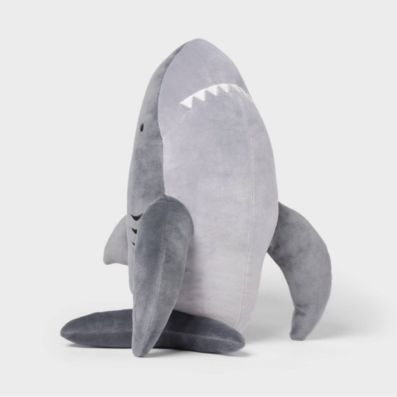 Shark Weighted Plush Kids’ Throw Pillow Gray - Pillowfort - Picture 7 of 8